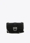 Pinko Classic Love Leather Crossbody Bag In Black