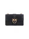 Pinko Classic Love One Logo Crossbody Bag In Nero-antique Gold