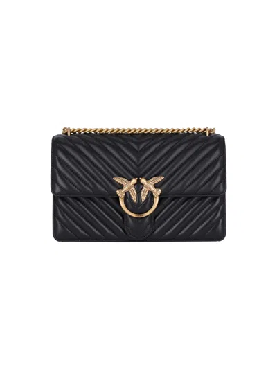 Pinko "classic Love One" Shoulder Bag – Black