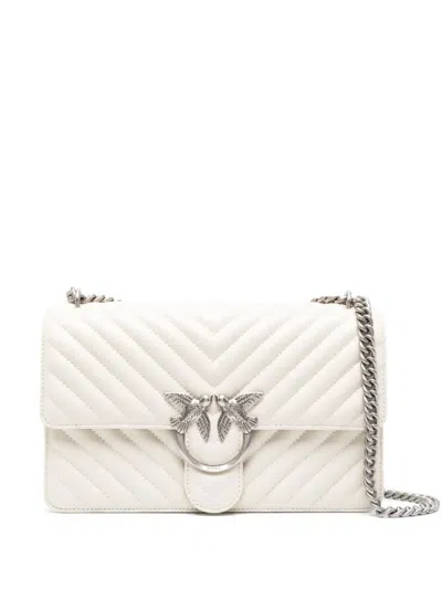 Pinko Classic Love One Shoulder Bag In Neutral
