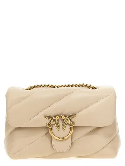 Pinko Classic Love Puff Crossbody Bags Beige In Neutral