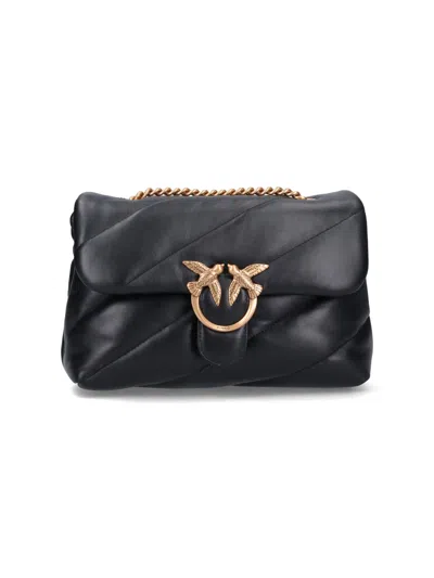 Pinko Classic Love Puff Logo Crossbody Bag In Black