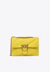 Pinko Classic Love Puff Maxi Quilt Crossbody Bag In Yellow