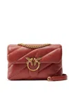 Pinko Classic Love Bag Puff Maxi Quilt Shoulder Bag In Rosso
