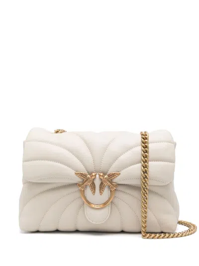 Pinko Classic Love Puff Shoulder Bag In White