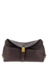 Pinko Classic Saddle Baguette Medium Shoulder Bag In Burgundy