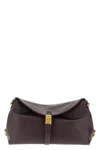 Pinko Classic Saddle Baguette Medium Shoulder Bag In Burgundy