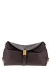 Pinko Classic Saddle Baguette Medium Shoulder Bag In Burgundy