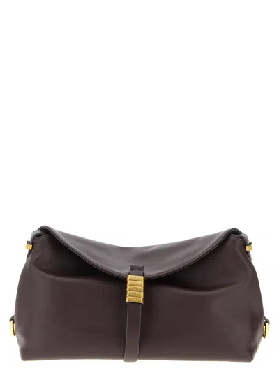 PINKO CLASSIC SADDLE BAGUETTE SHOULDER BAGS BORDEAUX