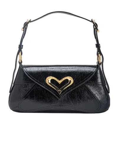 Pinko 520 Leather Shoulder Bag In Black