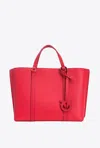 Pinko Classic Tumbled Leather Shopper Bag In R30q
