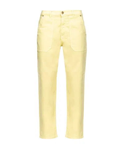 Pinko Cleo Straight-leg Jeans In Yellow