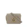 Pinko Click Mini Love Bag In Gray
