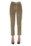Pinko Cloe Corduroy Trousers In Brown