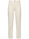 Pinko Cloe Straight-leg Corduroy Trousers In White
