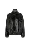 Pinko Oversized Patent-effect Bomber Jacket In Black
