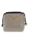 Pinko Clutch Bag  Atalanta Made With Rhinestones In Gray