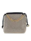 Pinko Clutch Bag  Atalanta Made With Rhinestones In Grey