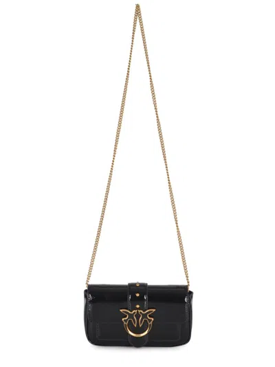 Pinko Clutch Bag  "love One Simply" In Black
