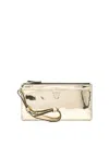 Pinko Patent-finish Card Holder In Gold