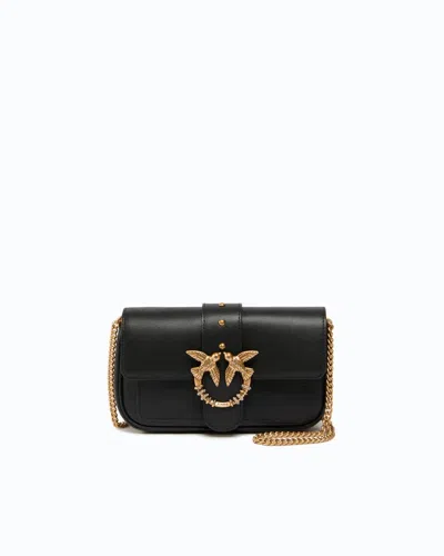 Pinko Clutch Love Pocket New Buckle Calf In Black
