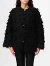 Pinko Faux-fur Jacket In Schwarz
