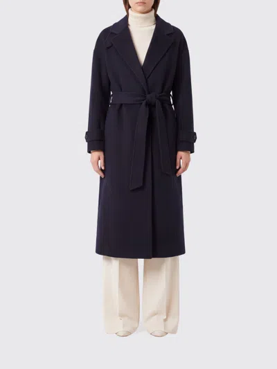 Pinko Coat Woman Color Navy In Black