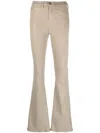 Pinko Coated Flared Jeans In Brown