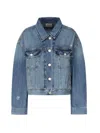 Pinko Vintage Lavaggio Denim Jacket With Cropped Length