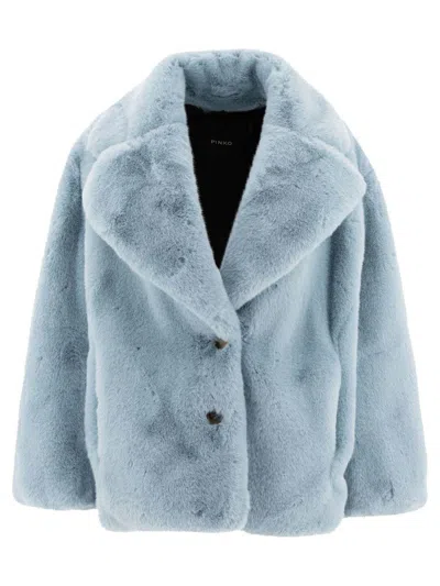 Pinko Alighieri Coats Light Blue