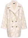 Pinko Love Birds Double-breasted Coat In Multi