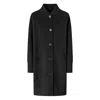 Pinko Long Double Cloth Coat In Black
