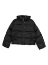 Pinko Hooded Puffer Jacket In Black