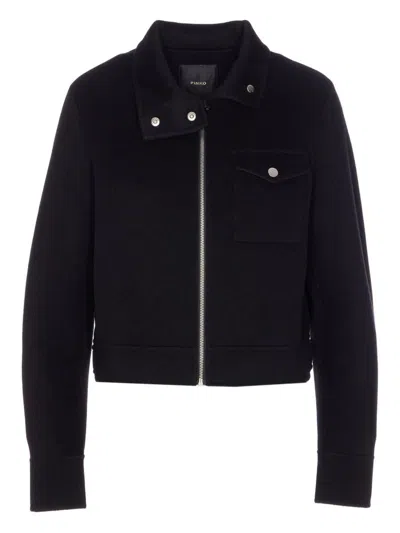 Pinko Zip-front Cropped Jacket In Black
