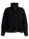 Pinko Tailored Short Coat With Traditional Collar In Black