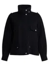 Pinko Tailored Short Coat With Traditional Collar In Black