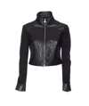 Pinko High Neck Long Sleeve Jacket With Panels In Black