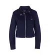 Pinko High Collar Long Sleeve Casual Jacket In Blue