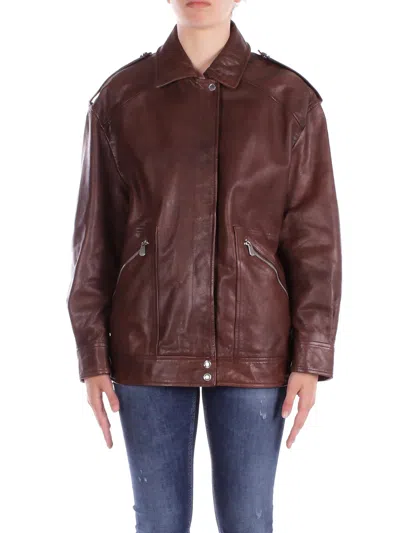 PINKO PINKO COATS BROWN