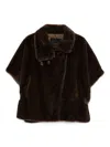 Pinko Short-sleeve Jacket In Brown