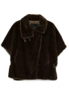 Pinko Short-sleeve Jacket In Brown
