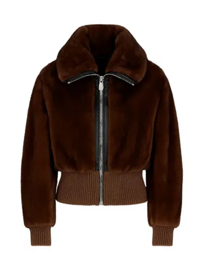 Pinko Coats In Brown