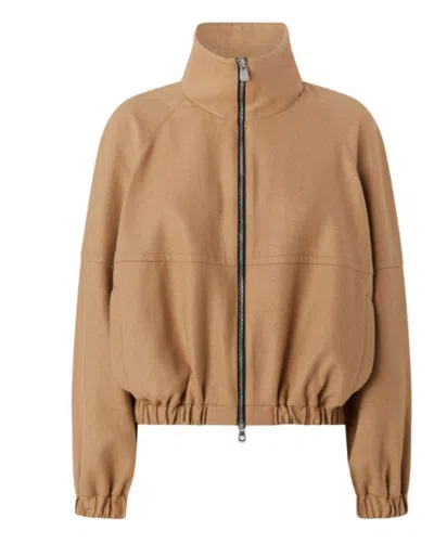 Pinko Funnel-neck Jacket In Neutral