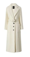Pinko Single-breasted Coat With Belt In Gray
