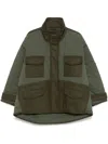 Pinko 'voltaire' Green Jacket With High Neck In Green