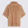 Pinko Coats Light And Natural In Brown