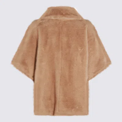 Pinko Coats Light And Natural In Brown