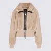 Pinko Soft Faux Fur Bomber Jacket In Brown