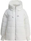 Pinko -line Down Jacket With Logo Patch In White