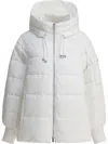 Pinko -line Down Jacket With Logo Patch In White